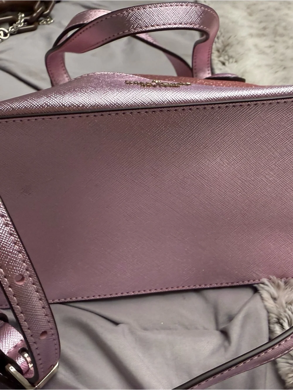 kate spade Metallic Pink Glitter Satchel